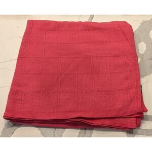 Lauren Ralph Lauren Blanket Full Queen 100% Cotton Red Vintage READ
